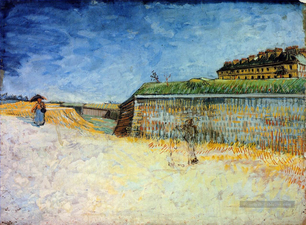 Fortifications de Paris avec des maisons Vincent van Gogh Peintures à l'huile